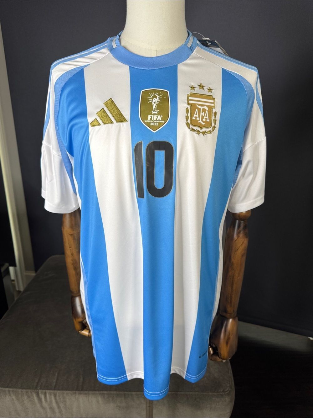 adidas Men’s Argentina 2024 Soccer Home Jersey Lionel Messi #10 Size 2XL NEW